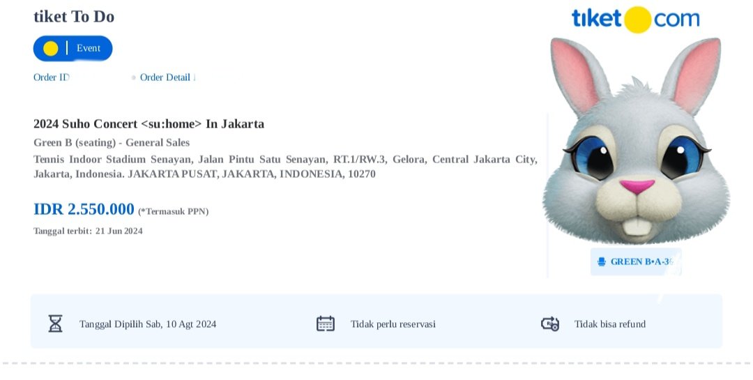 yeolina_27's tweet photo. WTS TIKET SU:HOME 🎫🎫🎫
GREEN B, ROW A 3*
UNDERPRICE ✅ 
TIKET ATAS NAMA PRIBADI 

#SUHOMEinJakarta
#SUHO #wts #tiketsuho https://t.co/WtA3ITAvyC
