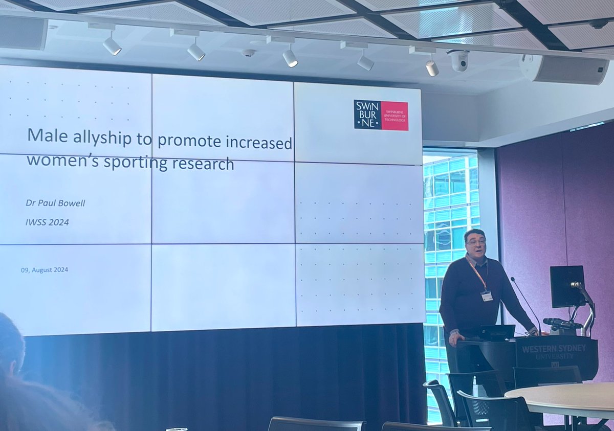 One of the best male allies a woman in sport can have!
Awesome presentation by <a href="/PaulGB77/">Paul Bowell</a> on the role of male allies and how to perform allyship for #WomenInSport. Love working with Paul and his support over the years has been invaluable to me &amp; my own work 🫶 @iwss2024 #IWSS2024