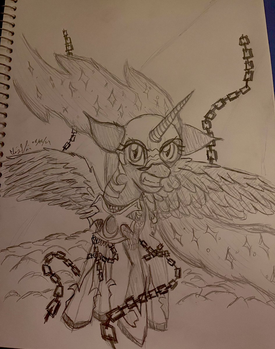 DioAureo's tweet photo. Nightmare Moon (My Little Pony: Friendship is Magic)
Medium: sketchpad and pencil
#nightmare_moon #princessluna #mylittepony #fanart #Friendship_is_Magic https://t.co/mdlCxMufyh