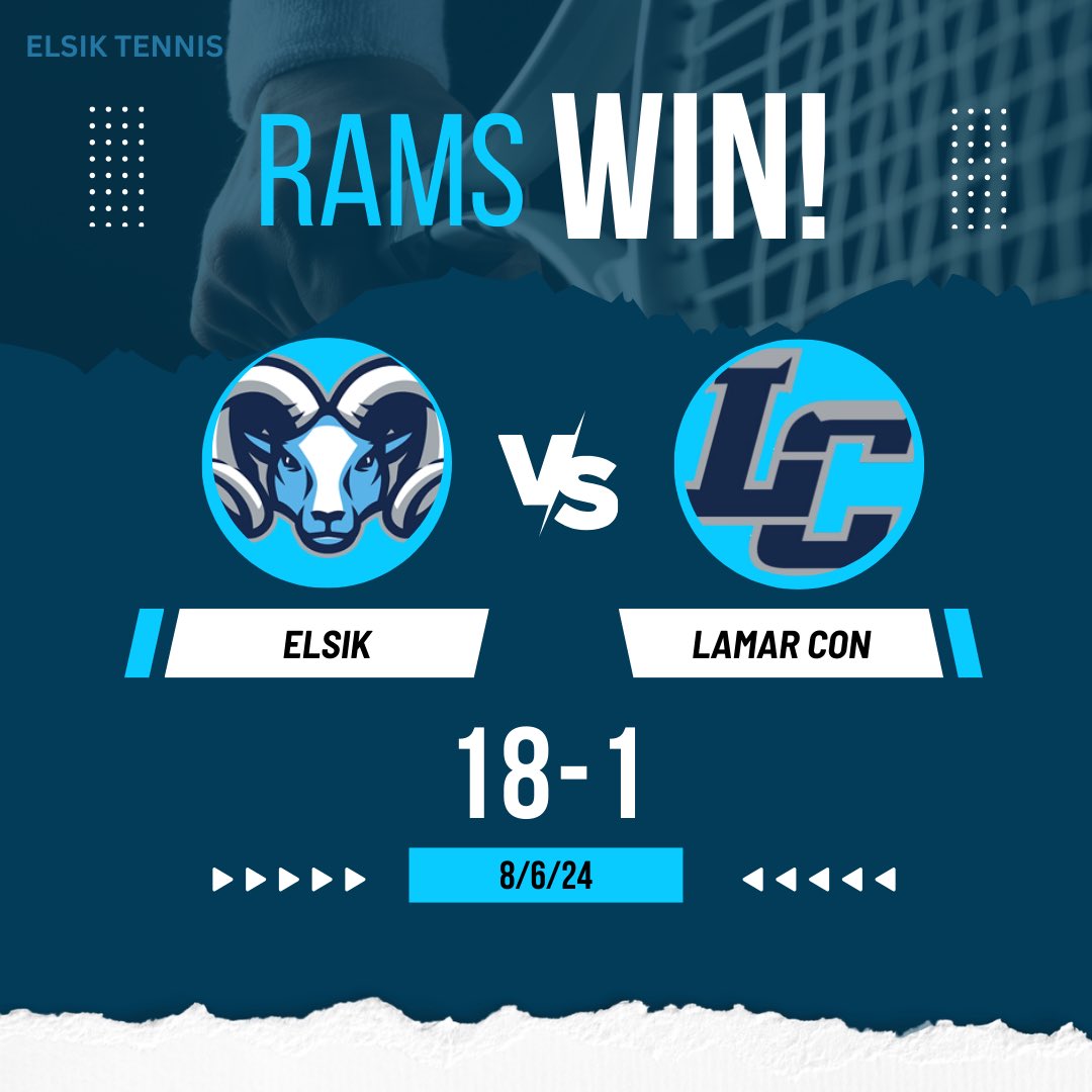 ElsikTennis's tweet photo. Rams finish off the week with two more wins! 5-0 now! #vamosramos https://t.co/p60DrJZsL4