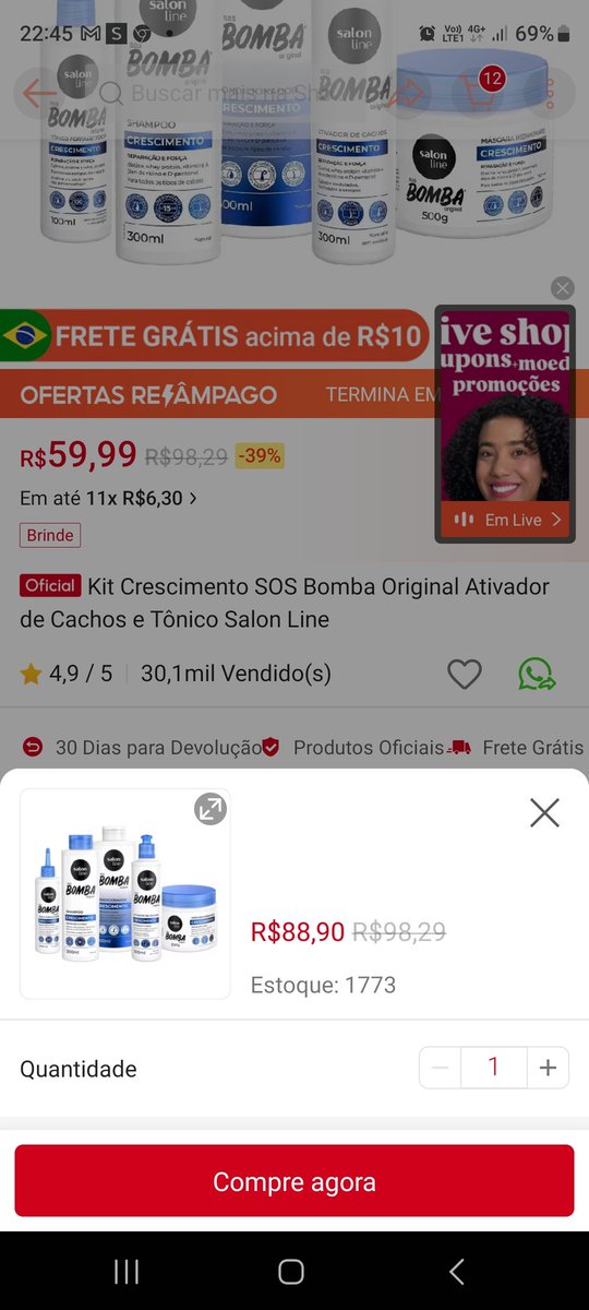 chasluis's tweet photo. @br_shopee quando vou finalizar a compra o valor aumenta. https://t.co/2VH4fvS60A