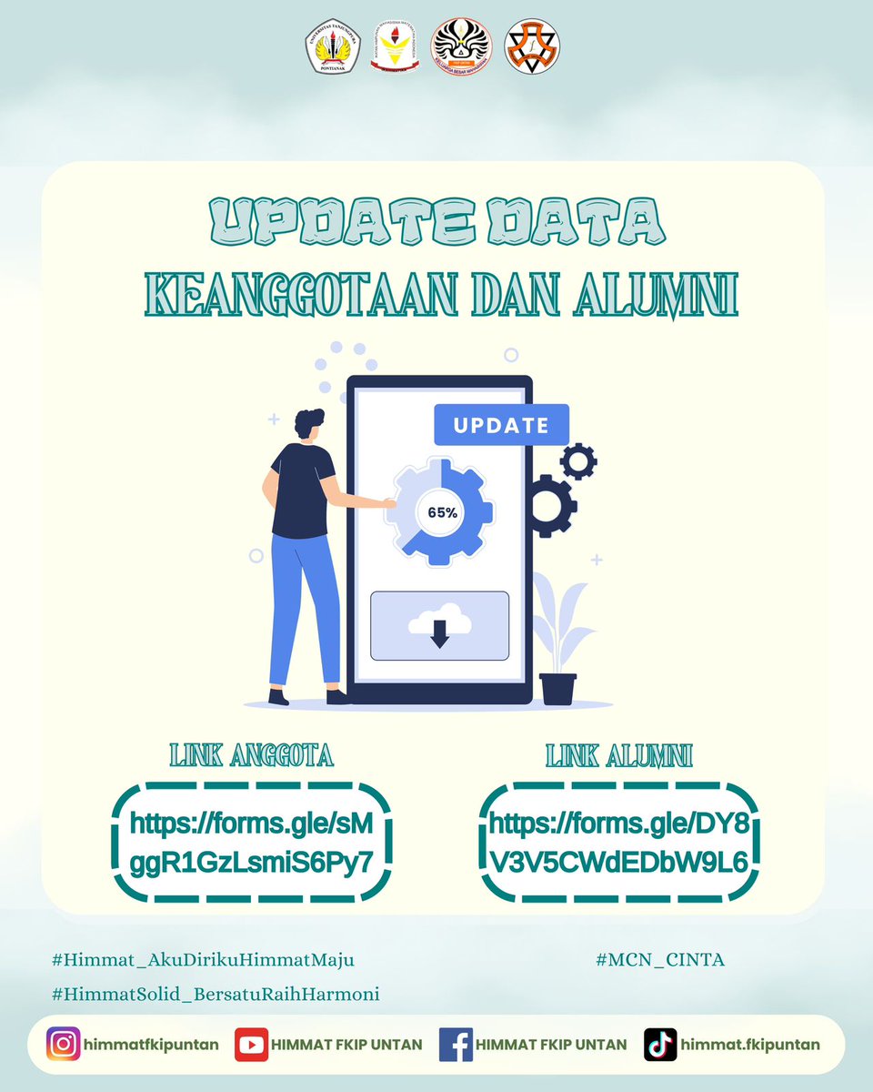 HimmatFKIPUntan's tweet photo. Hallo🙌🏻

Yukk segera update datamu sekarang!! 

Note: Jika ada perubahan data, silahkan update

Sekian, Terima kasih🙌🏻 https://t.co/zYRXiF0ayg