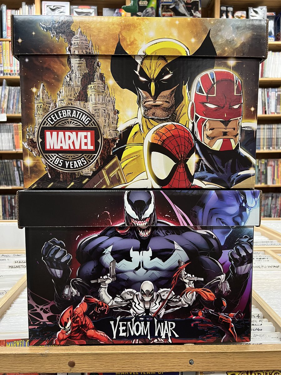 ComicsTnT's tweet image. New comic boxes! Skottie Young’s Big Marvels, Venom War! X-Men! $12.99 each! 😀 #comicbox #shortcomicbox #marvelcomics #skottieyoung #bigmarvels #xmen #venom #venomwar #comicstoonsntoys #tustincalifornia