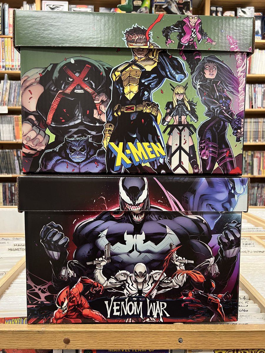 ComicsTnT's tweet image. New comic boxes! Skottie Young’s Big Marvels, Venom War! X-Men! $12.99 each! 😀 #comicbox #shortcomicbox #marvelcomics #skottieyoung #bigmarvels #xmen #venom #venomwar #comicstoonsntoys #tustincalifornia