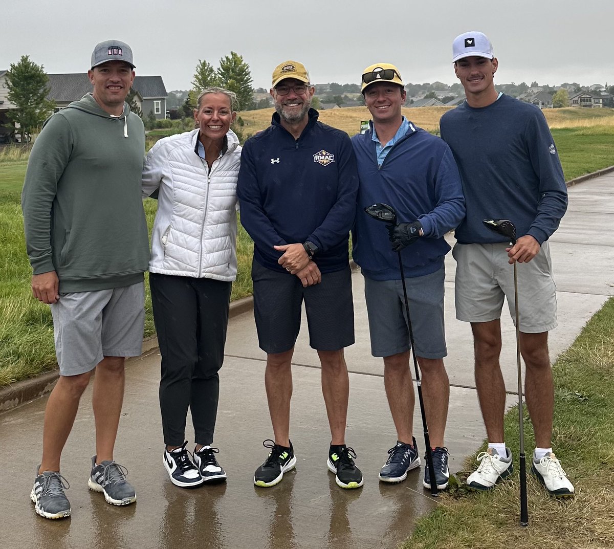 <a href="/erichogue/">President Eric Hogue</a> thank you for supporting our #elevateathletics Golf Tourney Today!! $75K fundraiser 💙💛🐾 🙏🏼#faithfamilybasketball 
(Yes we were the winning team) 🏆