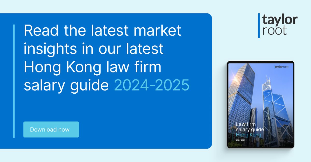 TaylorRootLegal's tweet image. Read the latest market insights in our latest salary guide for Hong Kong. We provide you with access across law firms, detailed analysis of the market, and more! Available to download: eu1.hubs.ly/H0bBDDK0

#TaylorRootHK #lawfirms #legalsalaries #hongkong #associatesalaries