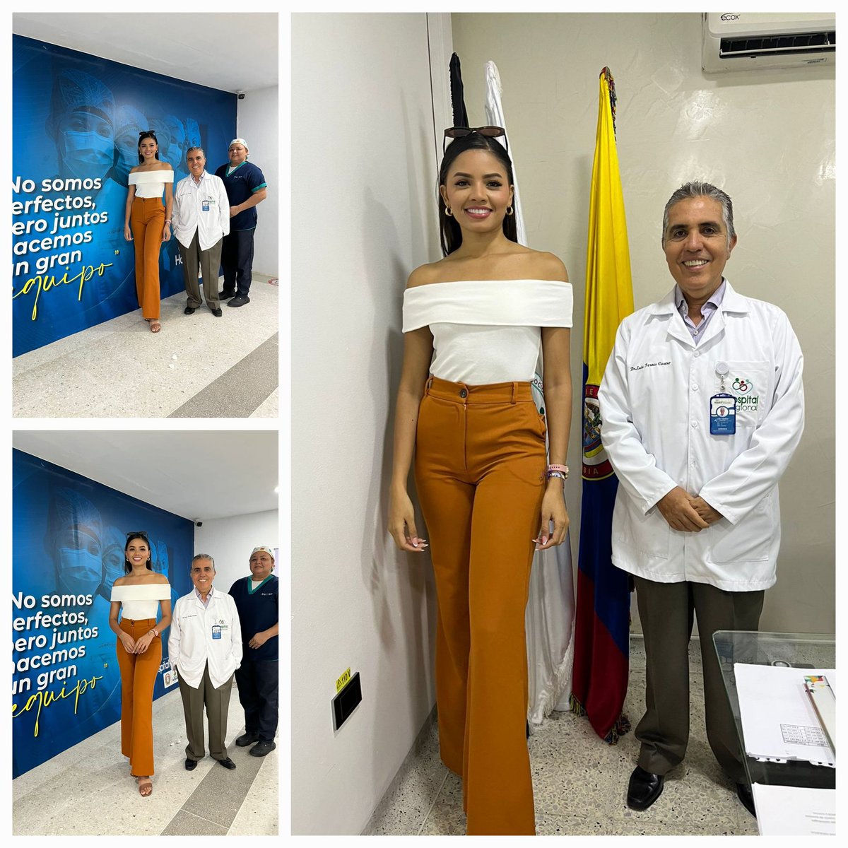 Hoy tuvimos una grata sorpresa' la visita de la bella candidata por Santander al reinado de Cartagena 2024.Kimberly Valle Amaris es hija de la  funcionaria del HRMM Andrea Amaris.Exitos a nuestra reina