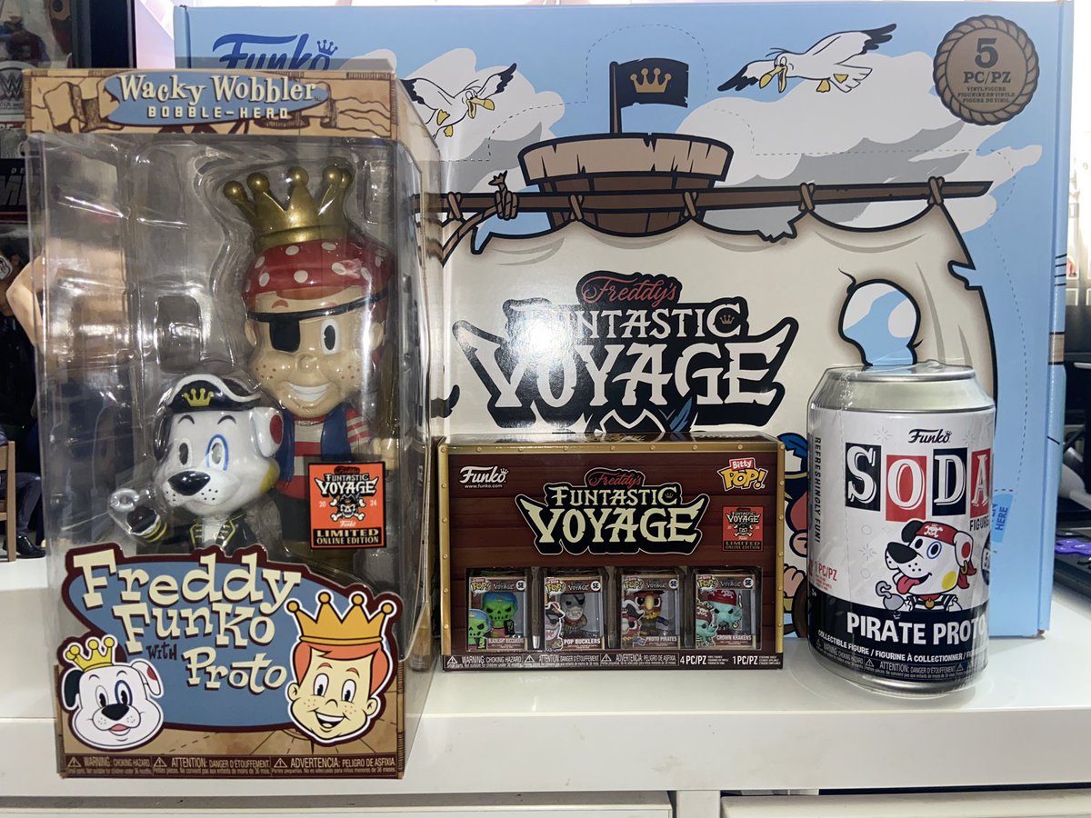 Funko_Pop_E's tweet photo. This year #FunkoBoxOfFun #FreddysFuntasticVoyage at home addition was not every well received by funko collectors but I am happy with my pulls this year
#SDCC #FunkoFundays #Funko #FunkoPop #FunkoPopVinyl #Pop #PopVinyl #Collectibles #Collectible #FunkoCollector #Funko https://t.co/rOHbcyX8fD