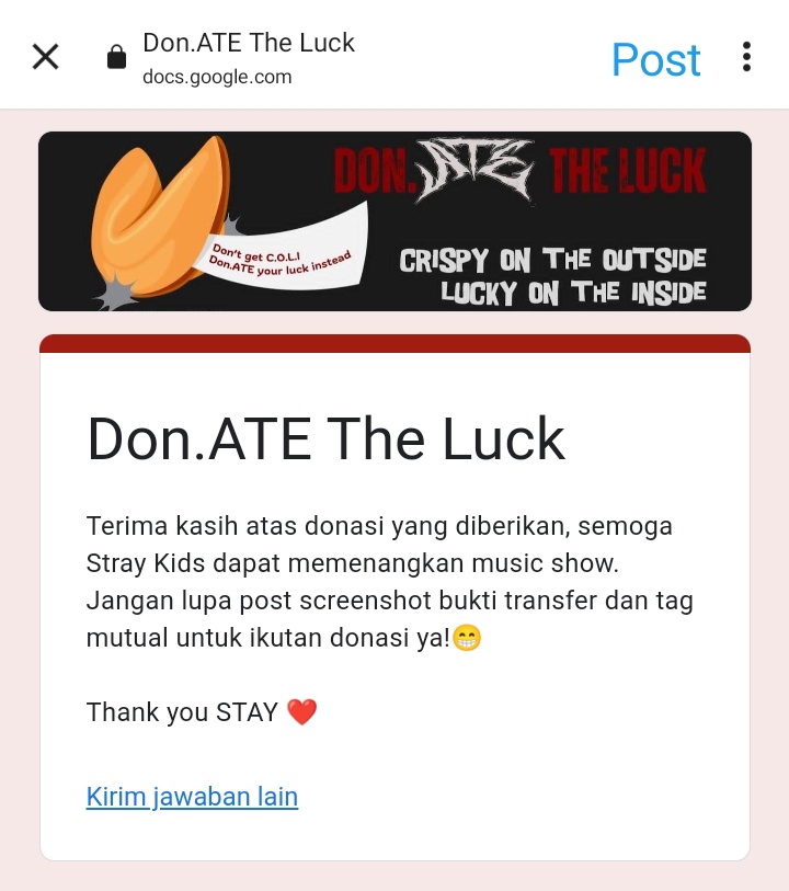 crystalabin's tweet photo. Yuk ikut challenge 4738 lagi ๐ฅณ
sama sama kita usahakan yang terbaik #FORSTRAYKIDS ๐
Donasi digunakan untuk Mass DL week 4 yahh^^ yuk donasi, semangattt!!!
@marisaaa0_0 @minguinn_ @hjsmjs_ @hanIogys @frecklesfelixeu @SyLixie_ @airiaskz @akunrambat @hotrachasauce @hanjisungxie https://t.co/ROGFsxlkS8