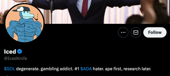 SGTradingCrypto's tweet photo. @IcedKnife At least your bio sets the expectations right 😂

@pikaso_me screenshot this https://t.co/aY3ZrBKI58