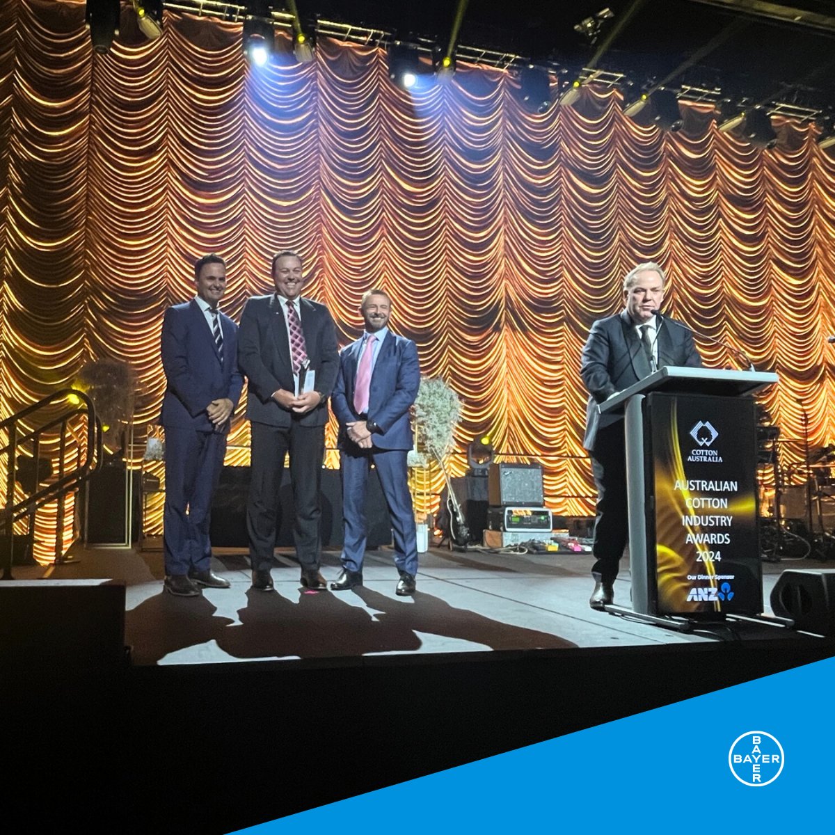 🌱Celebrating our Australian Cotton Growers at the Cotton Grower Conference 2024!🌱
 
A special congratulations to Scott Balsillie, who won the #Bayer Cotton Grower of the Year Award, and the other nominees who were recognised at the Australian Cotton Industry Awards Dinner.