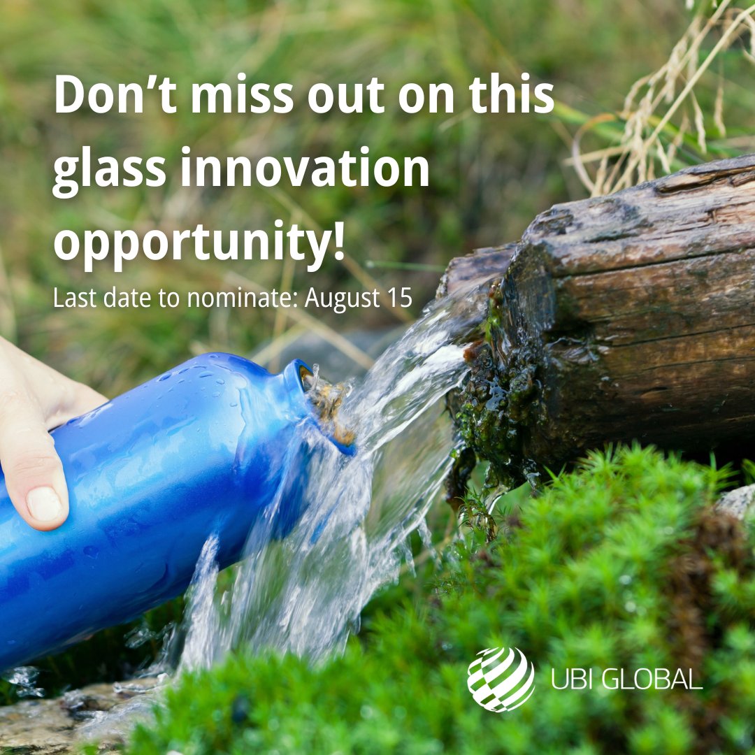 Last date to nominate for this glass innovation opportunity is August 15. For more information visit: 
ubi-global.com/glass-innovati…