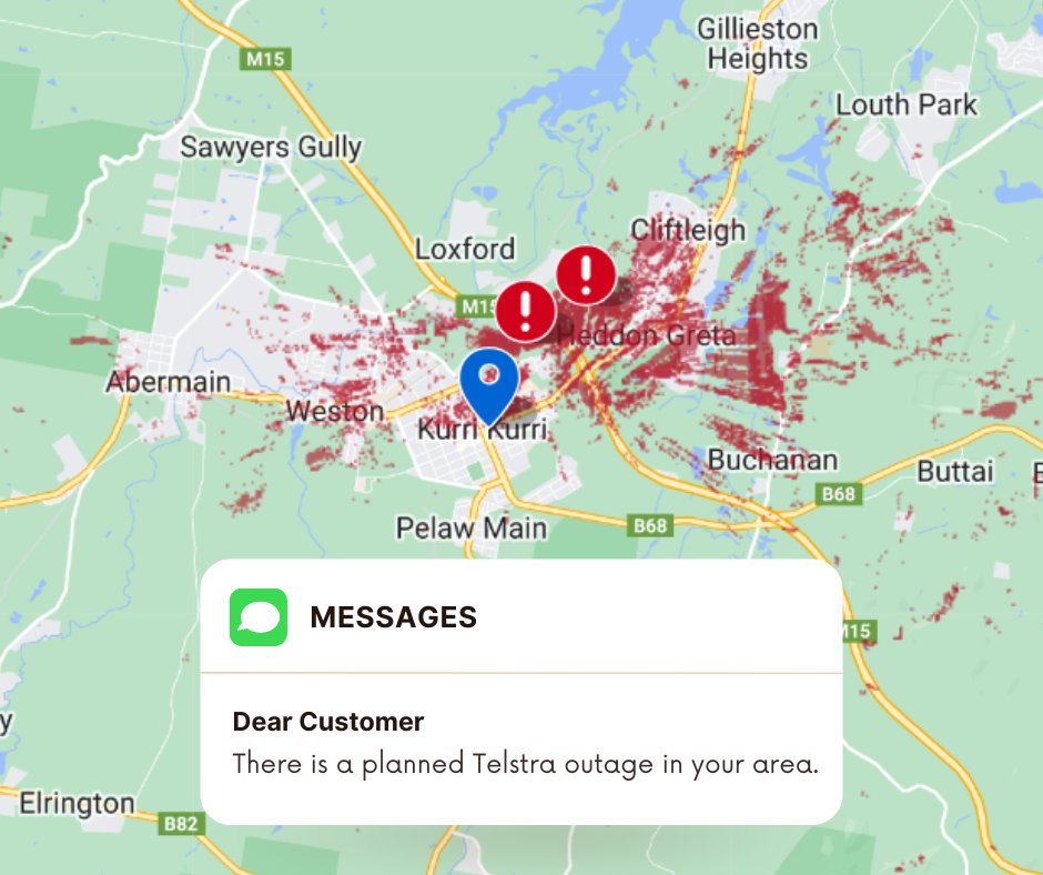 Telstra have advised my office that they are upgrading their Kurri Kurri mobile base station, which will require a series of temporary outages or reduction in mobile coverage.
Keep up to date here - telstra.com.au/outages