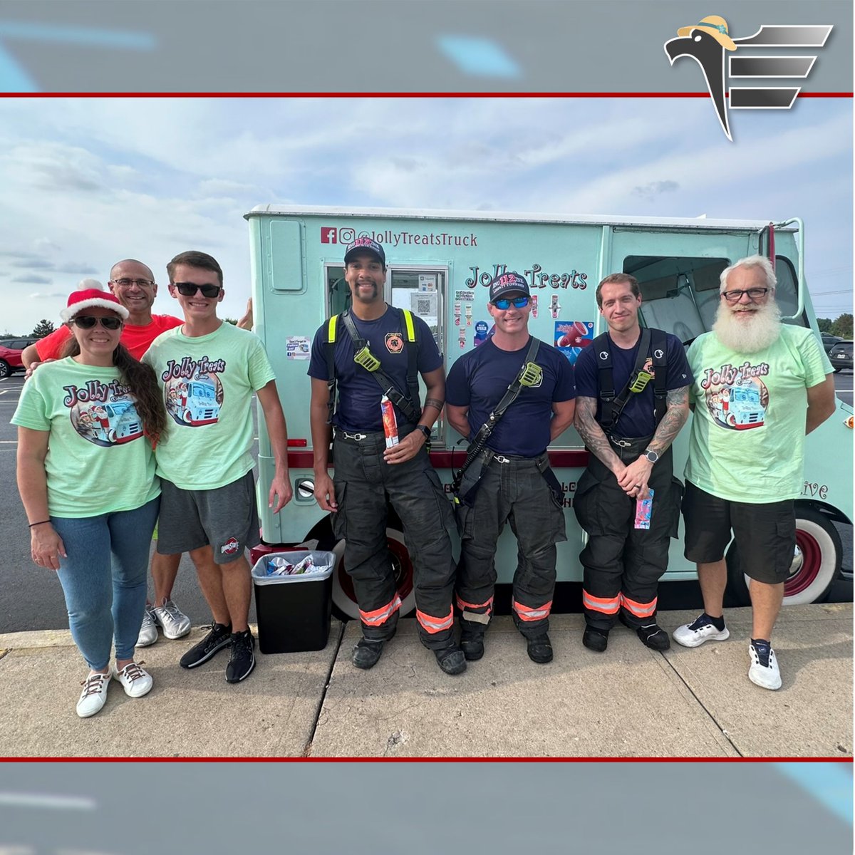 THANKS SO MUCH to @JollyTreatsTruck for providing our students and staff with a delicious ice cream treat to cool off after a hot day at band camp! See you again at Tag Day! #icecreamsanta #thereoncewasaprettygoodband