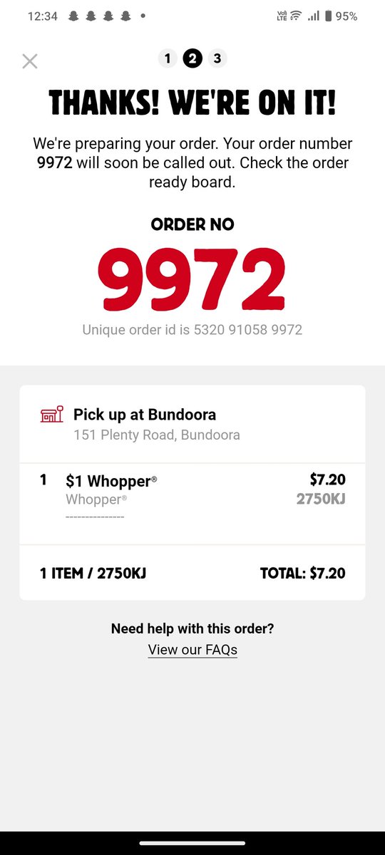 adithyas1906's tweet photo. @HungryJacksAU I had an offer in my app for 1 dollar whopper and it said that the offer will be automatically applied in checkout. Unfortunately it didn't and I was charged 7.20 dollars for the same...I hope u will return my money. (Proof attached below) https://t.co/nJmDk5pcXD