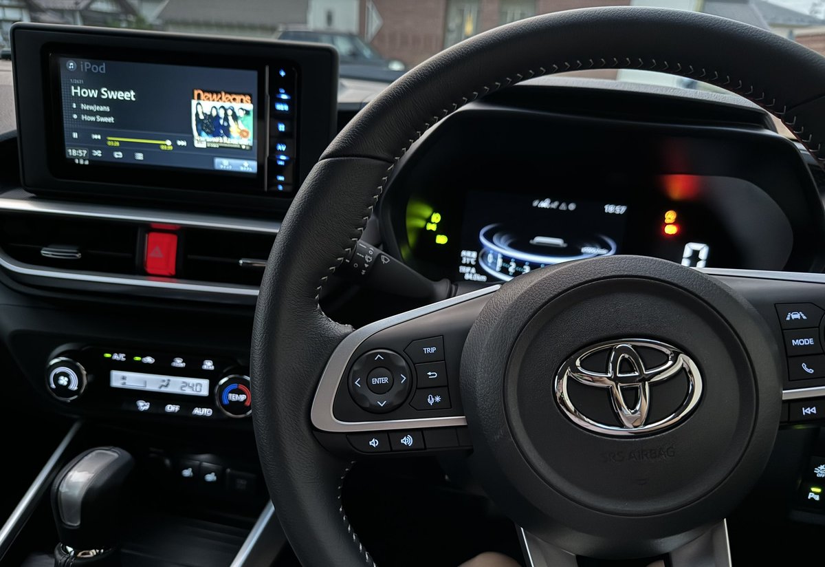 chiyo20's tweet image. 車買い替えてもうすぐ２ヶ月✨
明日から連休になるので、この子にコーティングをして貰います🤗💕
日の当たり方で別人な色味だよね🙄
綺麗にして貰ってワンズ🐻🐻‍❄️と公園にお散歩だ🥰
#RAIZE
#ポメラニアン 
#黒ポメ