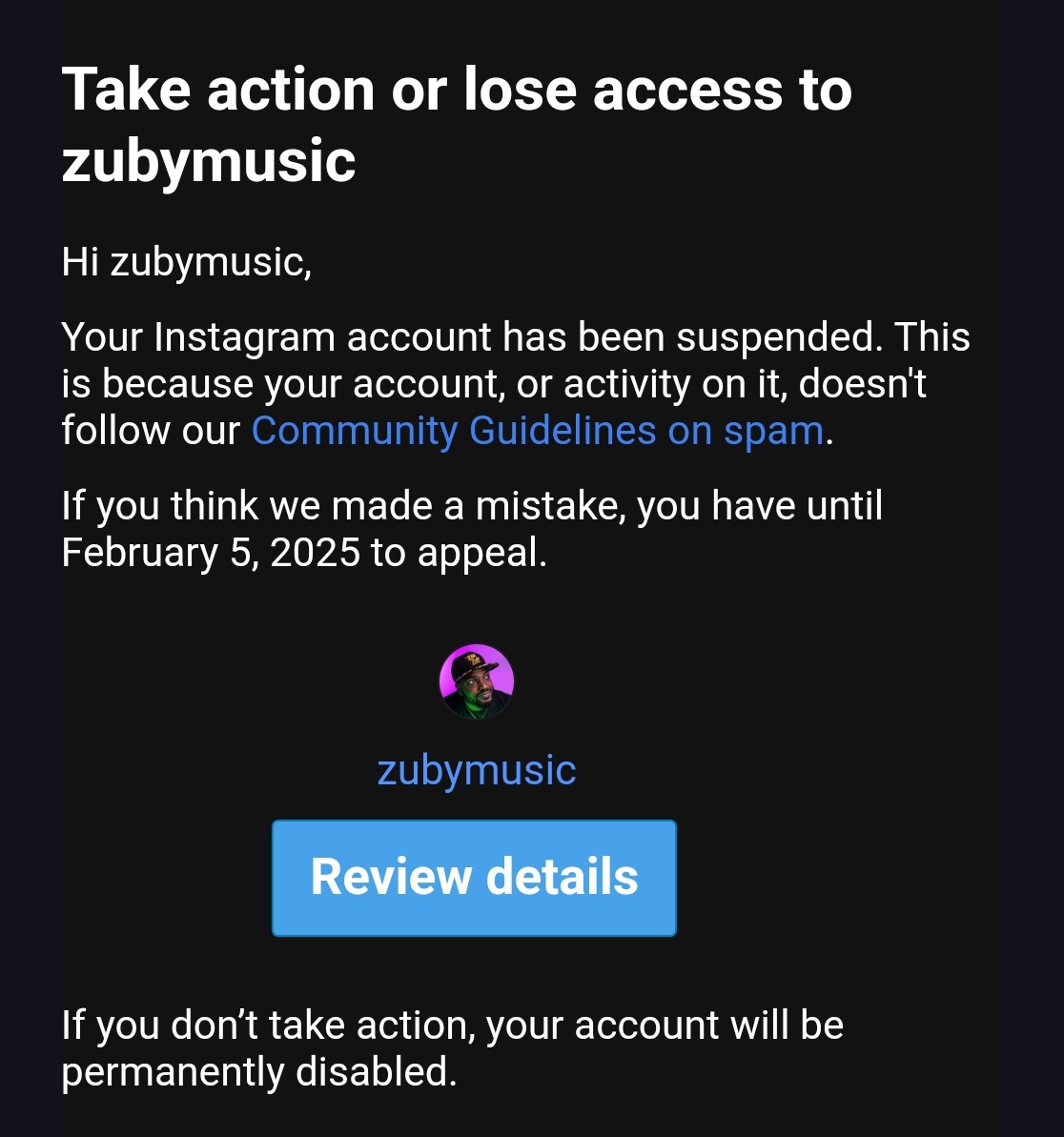 I posted a video about the importance of speaking the truth and the dangers of censorship on Instagram, and this just happened.

You can't make it up.
