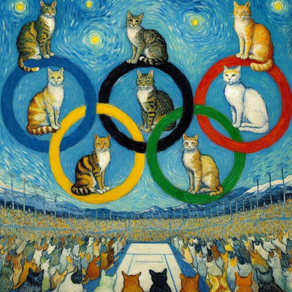 It's International Cat Day while the Olympics are on so... 🐱🐈🐈‍⬛🥇🥈🥉