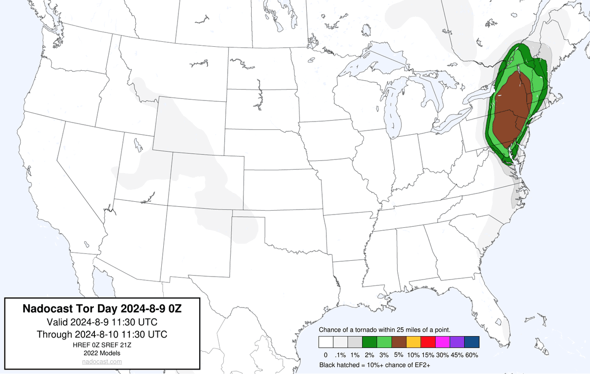 nadocast's tweet photo. 0Z Day Tornado Forecast (New New 2022 Models) https://t.co/Lm5TE3RZLp