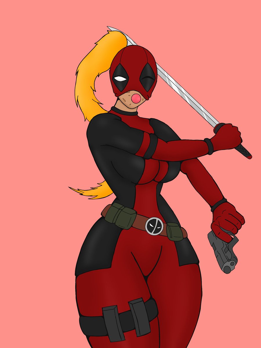 lancesir01's tweet photo. Did lady Deadpool with @Moonf8sh it was mostly fun but he's a little too much of a saint if you know what i mean 😉 
#r34 #fanart #ladydeadpool #illustration #art https://t.co/Rzk2M60u8P