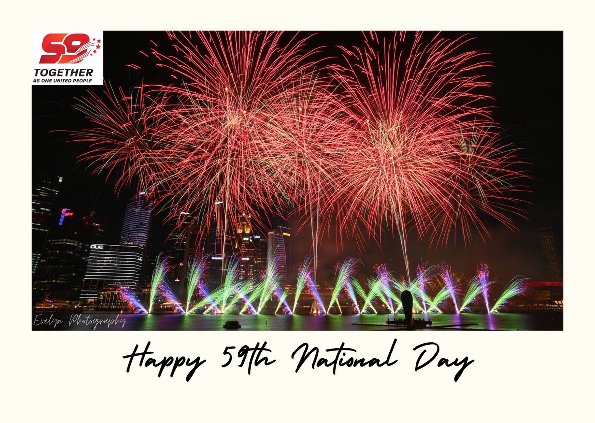 ESOS_HW's tweet photo. Happy 59th National Day Singapore!!!

Hope to have peace throughout the whole world.

#ndp2024 #ndpsingapore #ndp59 #nationaldaysingapore #fireworks #ndprehearsal #ndprehearsal2024 https://t.co/7YcyoGFf3n