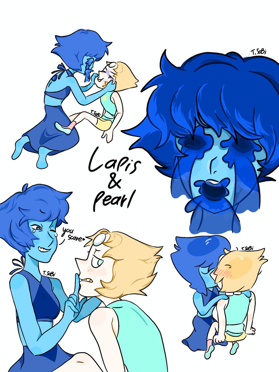 SauBELL2048's tweet photo. Lapis seems to enjoy teasing Pearl~
#StevenUniverse #SU #Lapearl #Lapislazuli #Pearl https://t.co/8e64TKLadr