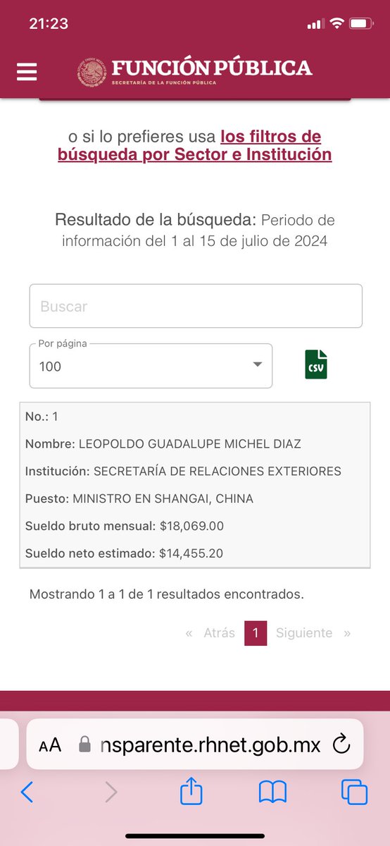 mario_dico50's tweet photo. 🔴 OJO : Para no variar ya salió la mi3rda, este “cónsul” en Shanghái en la Nómina “transparente” del gobierno gana 14 mil pesos y en su declaración patrimonial señala ingresos anuales por más de 3 millones ! Que la ⁦@SRE_mx⁩ aclare esta situación ! https://t.co/1bhIpBeyXU