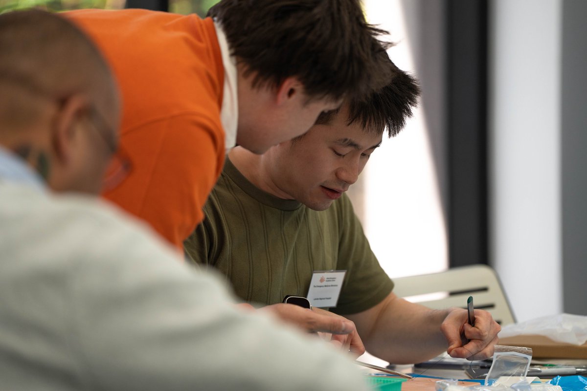 EmergEdu's tweet photo. 🚀 Our Emergency Medicine Workshop is in full swing!

🌟 This afternoon learners engaged in a variety of primary closure suturing techniques.

🩺We love seeing attendees' confidence grow in these hands-on sessions!

#MedEd #MedicalEducation #EmergencyMedicineWorkshops #AEAC https://t.co/Ol0PE605uE