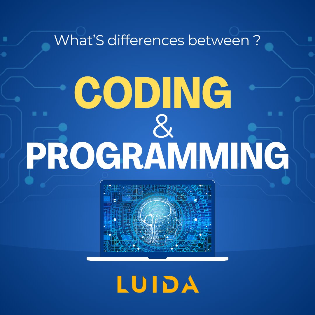 Luida_Singapore's tweet image. What are Coding and Programming differences?
Coding and programming are closely related terms often used interchangeably, but they have distinct meanings and roles in the software development process.
#luida #singapore #codingvsprogramming #softwaredevelopment #techeducation…