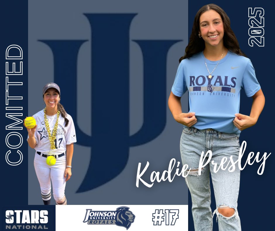 Stars National-Darnell/Grabowski (@starsnationald) on Twitter photo Just wanted to send a HUGE Shoutout to miss <a href="/kadie_2025/">Kadie Presley 2025</a> ! Such AWESOME News! Your Stars Coaches and family couldn’t be more proud of you. Congratulations! Go do big things buddy! Have a great Senior Year and Travel Ball Season. Wishing you all the best!! <a href="/JURoyalsSB/">Johnson University Softball</a> Just wanted to send a HUGE Shoutout to miss <a href="/kadie_2025/">Kadie Presley 2025</a> ! Such AWESOME News! Your Stars Coaches and family couldn’t be more proud of you. Congratulations! Go do big things buddy! Have a great Senior Year and Travel Ball Season. Wishing you all the best!! <a href="/JURoyalsSB/">Johnson University Softball</a>