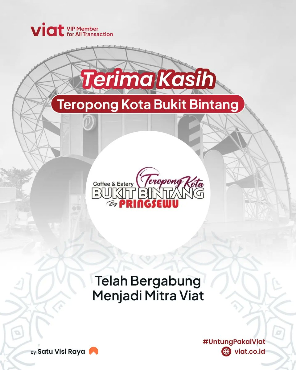 viat_id's tweet photo. Kami mengucapkan terimakasih kepada Teropong Kota yang telah bergabung menjadi Mitra Viat ✨ https://t.co/IQ3bRhPVlA