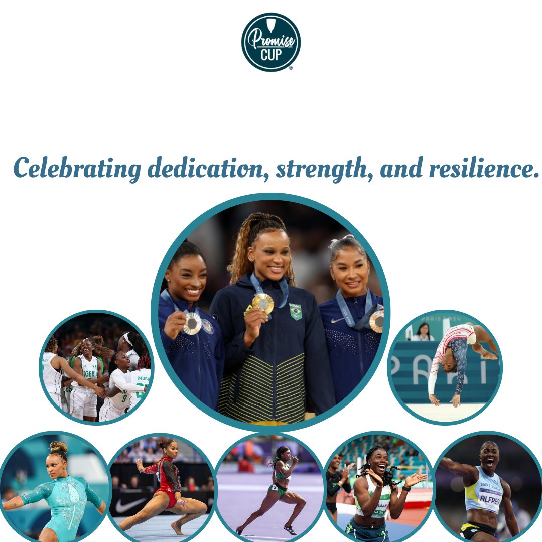 Celebrating the incredible achievements of this year's female Olympic champions! 
📞 Call us/WhatsApp at: +234 909 776 6473, 020 929 22662
#Amusan #RebekaAndrade #JordanChiles #FavourOfili #SimoneBiles #JulienAlfred #OlympicChampions #promisecup