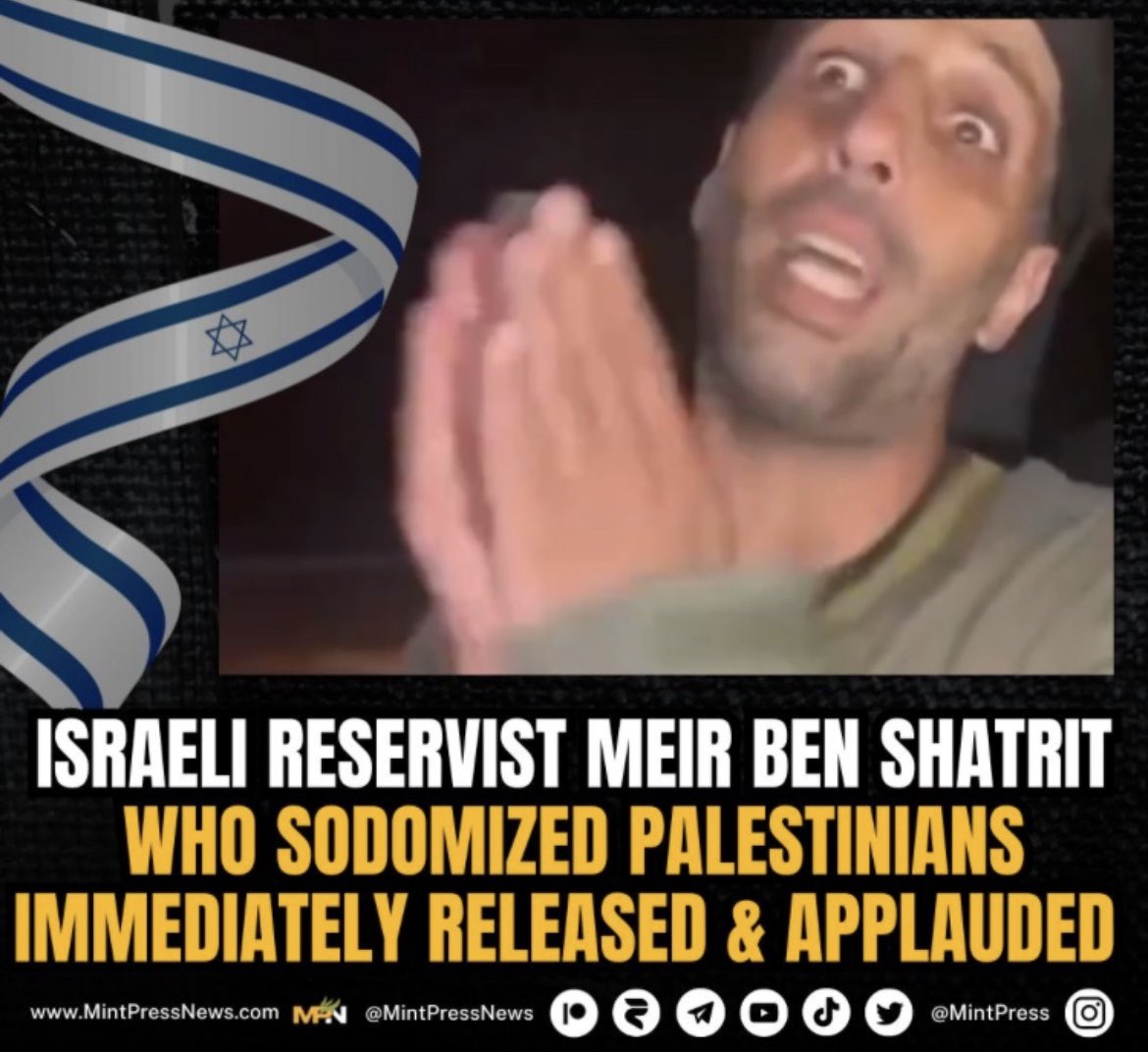 This guy's job is to rape and torture prisoners and now he's doing talk shows defending rape in Israel 

How can any Christians continue to defend this wicked country