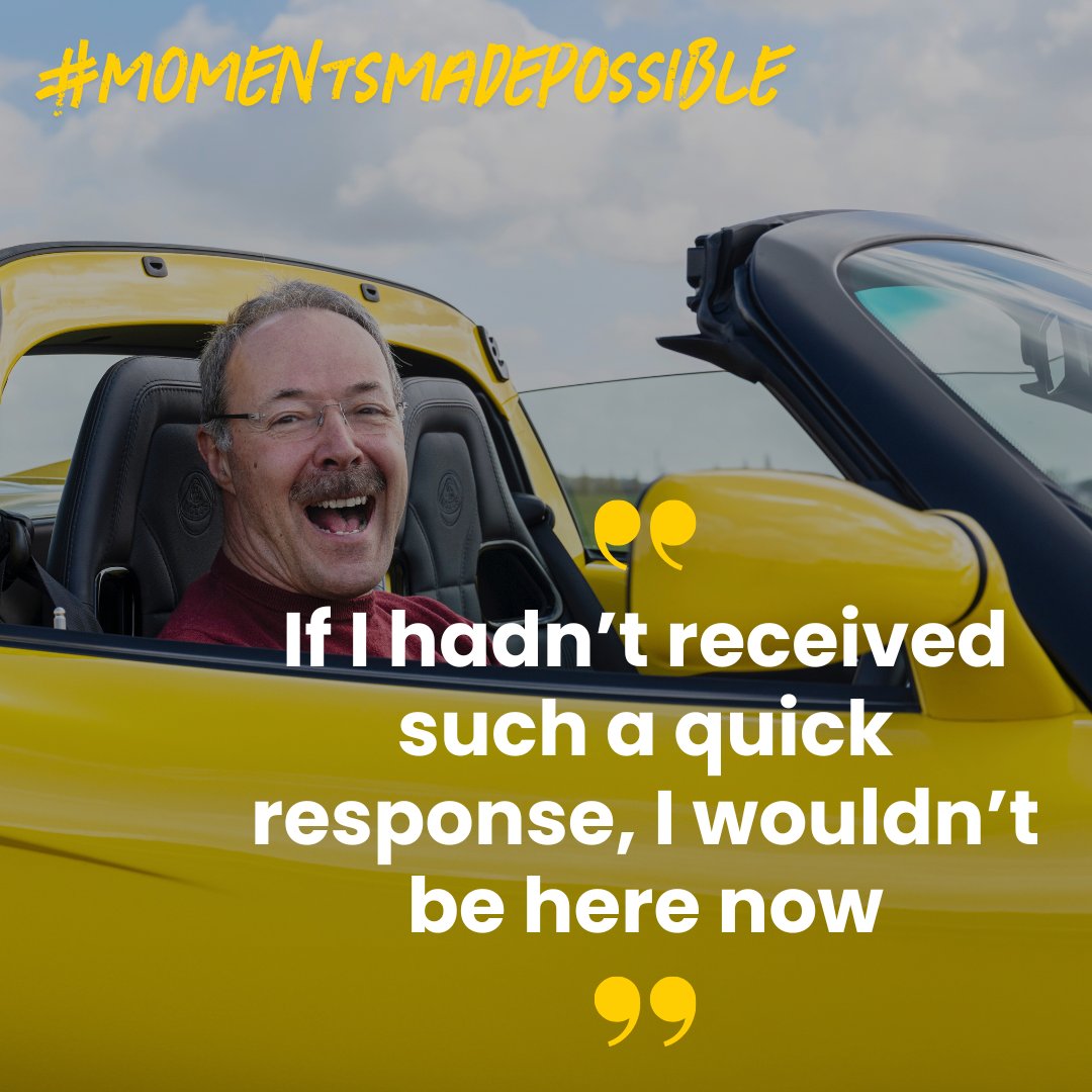 By donating  £3 a month, you’re helping to save lives just like Ken's.

Thanks to supporters, Ken's recovered from his cardiac arrest and is back on the road doing what he loves most!

Start supporting here✨ loom.ly/6Yg-gwM