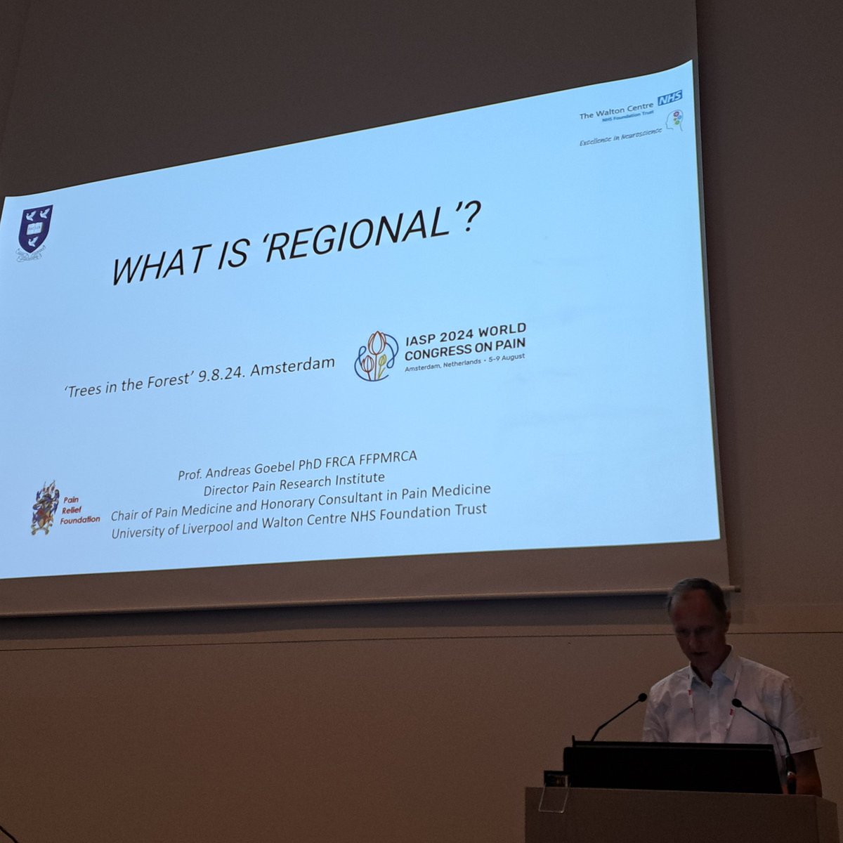 How should we define *regional* in  complex regional pain syndrome and other chronic primary pain conditions? Kicking off our topical workshop continuing this important discussion.
#WC2024 <a href="/IASPpain/">IASP</a>