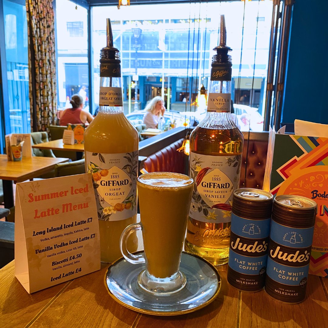 Our Biscotti Iced Latte is a sweet twist on your favourite, refreshing pick-me-up!

Available all summer long as part of our special Iced Latte Menu for just £4.50 🤩