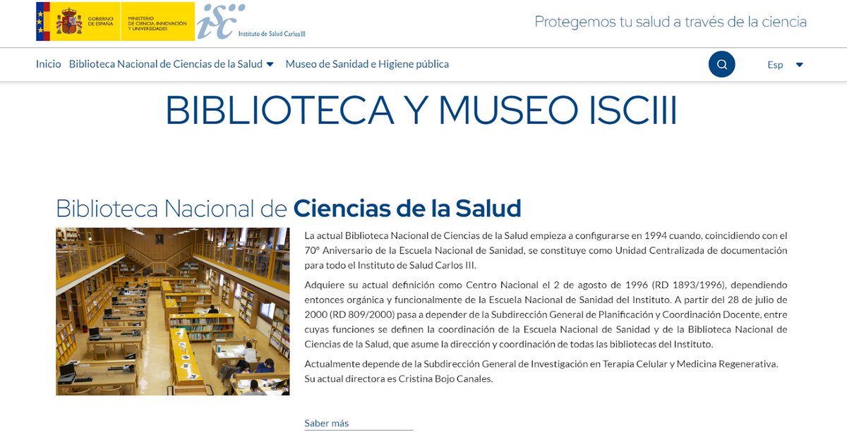 BNCSisciii's tweet photo. Estrenamos nueva página web de la Biblioteca Nacional de Ciencias de la Salud
📍https://t.co/l5D9HwgffX
donde encontraréis recursos, publicaciones, servicios, apoyo a investigadores y datos de contacto
@bvs_spain @REPISALUDisciii @scielospain #BNCS https://t.co/hqHluZdZOA
