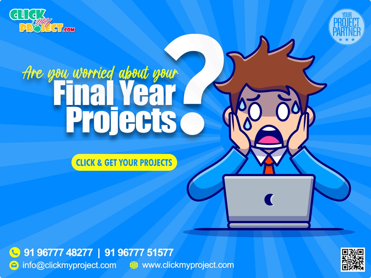 ClickMyProject's tweet image. 💡💡Discover the Best Place for Final Year Projects ClickMyProject!
Call: 9677748277, +91 96777 51577
#ClickMyProject #MATLABProjects #Innovation #TechEducation #EngineeringSuccess #RealWorldLearning #ProjectBasedLearning #CodingSkills #TechGrowth #FutureEngineers #PHPProjects