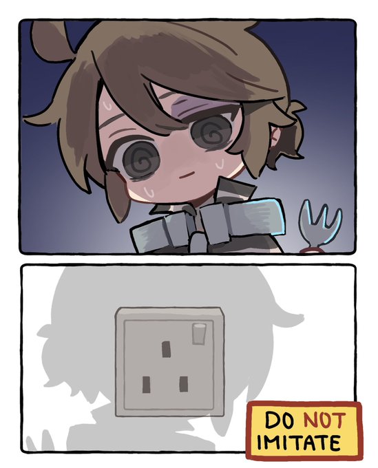 He needs to recharge ⚡️ 

⚠️ Chibi Luca performing dangerous action 