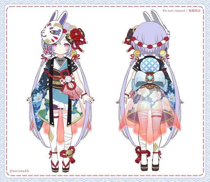 七七ちゃんと夏祭りに行きたいの衣装(再掲)#GenshinImpact #原神 #qiqi 