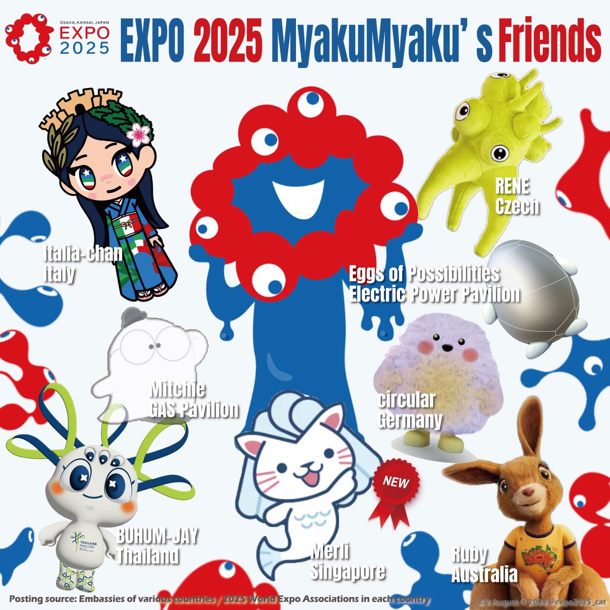 Singapore PavilionのMascotが 政府観光局MascotのMarli(マーリー)に