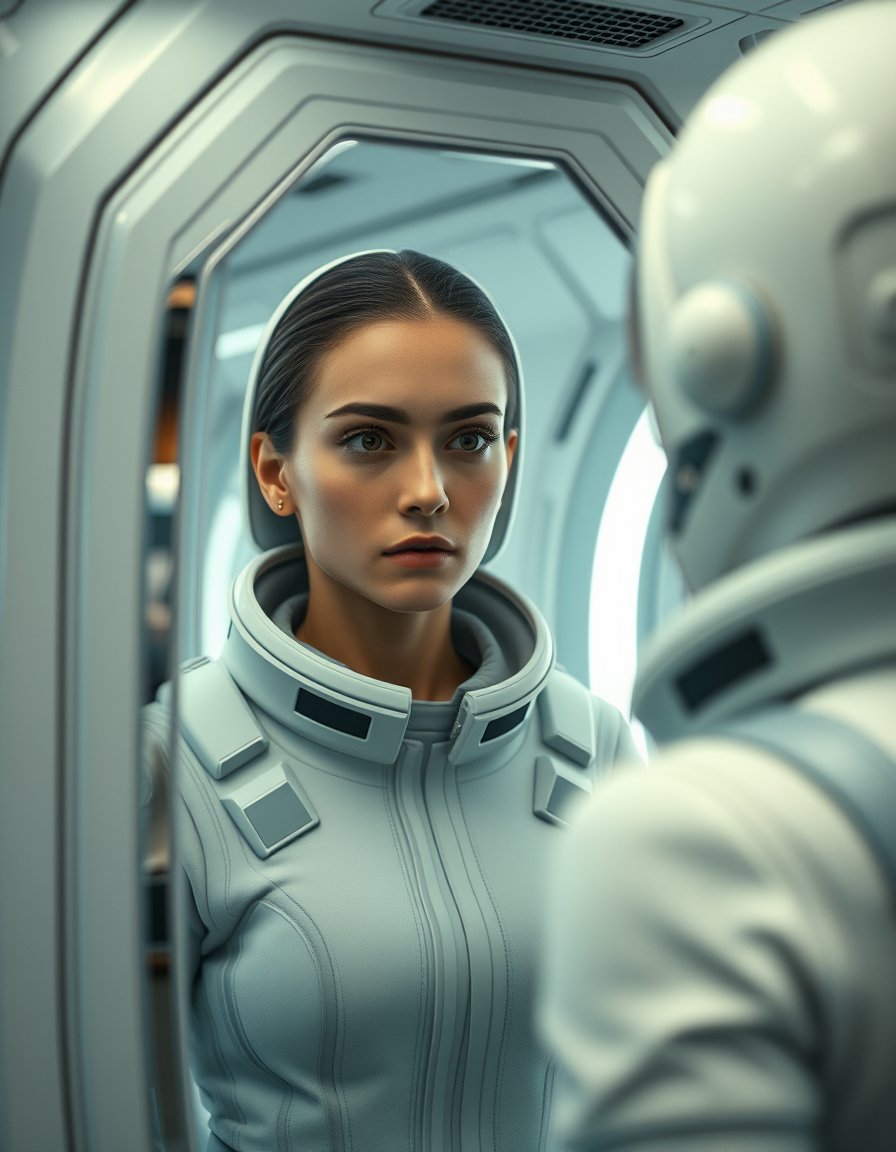 HowToSD's tweet photo. An unedited synthetic image generated in FLUX.1-schnell in Cremage. #flux1 #flux #flux1schnell #StableDiffusion #SciFi #Futuristic #SpaceScene #TechStyle #FutureWarrior #DigitalArt #FemaleHero #SpaceFashion #AIArt #MirrorMoment #aiart #AIイラスト #AI美女 https://t.co/WbvXglLFA4