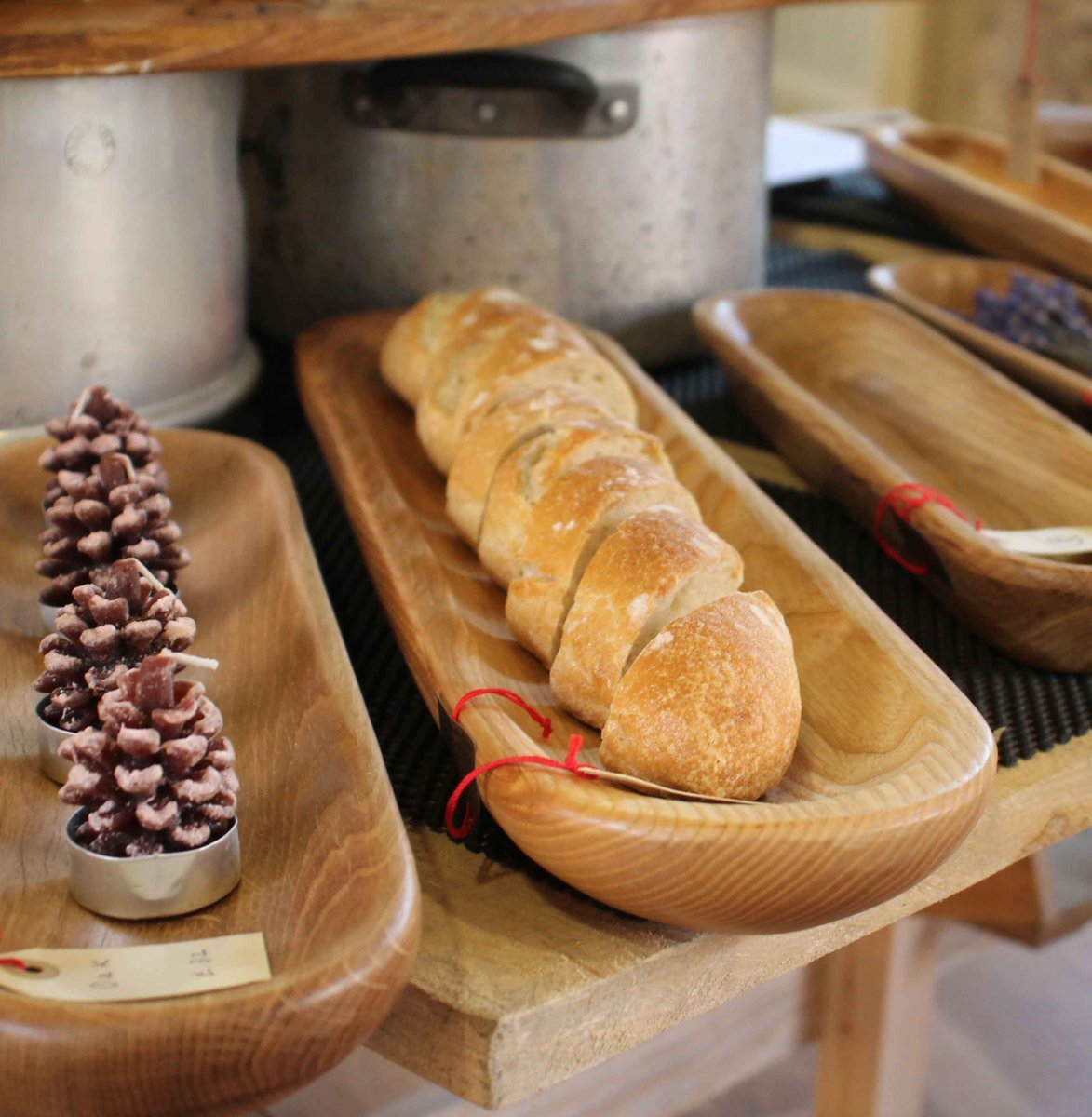 CraftsmenPriory's tweet photo. Barbara Runkel's wooden utensils, boards, bowls and much more are already selling really well. Don't miss your favourite - call in to see us soon. https://t.co/JC3TcwcZlz