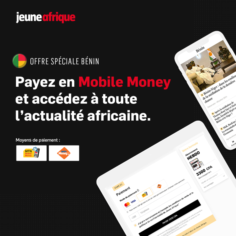 jeune_afrique's tweet photo. 🇧🇯📲 Accédez à Jeune Afrique en toute simplicité avec #MoovMoney et #MTN ! Restez informé sur l'Afrique en utilisant vos moyens de paiement préférés. Abonnez-vous dès 3300 CFA. #Bénin