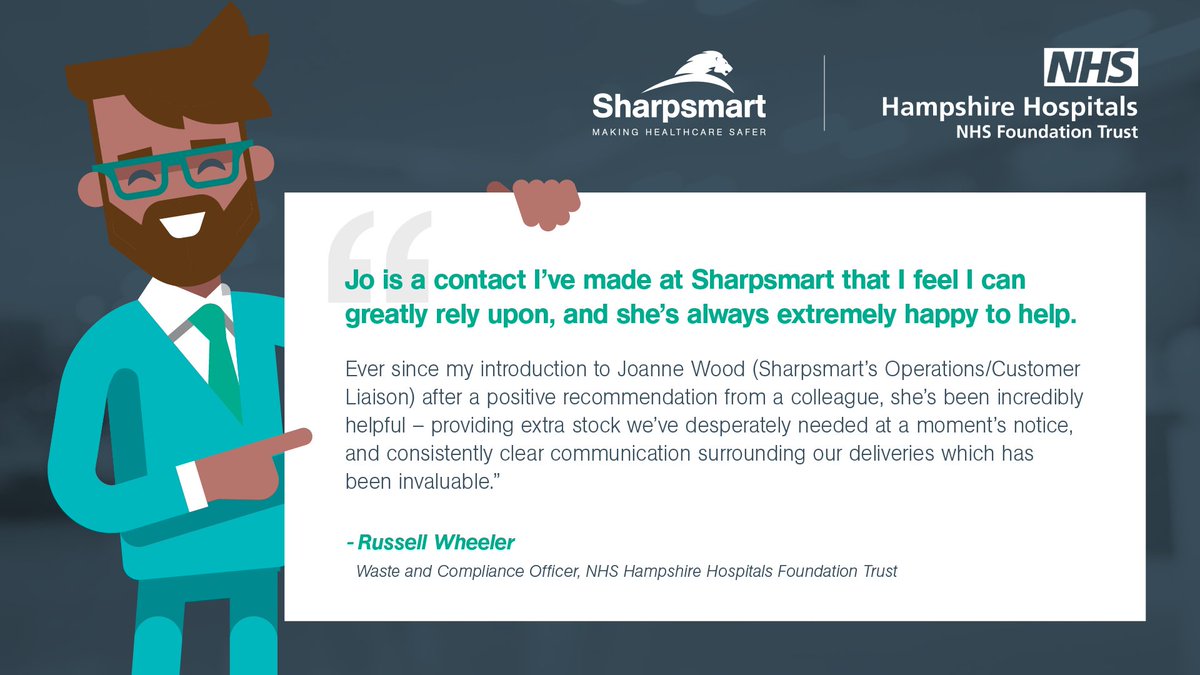 We do healthcare waste management differently. Hear it from our customers!

Discover the Sharpsmart Difference: info.sharpsmart.co.uk/l/984121/2024-…

#Healthcare #HealthcareWaste #WasteManagement #ClinicalWaste #NHS