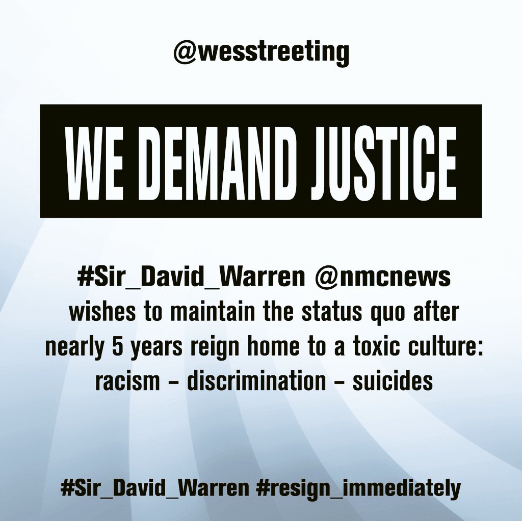 Dr Joan Myers OBE, QN, FQNI (@joan_myers) on Twitter photo Sir David Warren Chair <a href="/nmcnews/">Nursing and Midwifery Council</a> has an extremely poor & inadequate track record, he has proven over & over again that his leadership is ineffective and woeful. He needs to go. He should resign now. <a href="/rogerkline/">roger kline</a> <a href="/AnnKeen11/">Ann Keen RN NDN FQNI FAAN FRCN</a> <a href="/_nmcwatch/">NMCWatch:Registrant Care</a> <a href="/NursesEquality/">Equality 4 Black Nurses</a> <a href="/SheilaSobrany/">Sheila Sobrany RGN RNT MA HE</a> <a href="/1JohnOni/">John Oni</a> Sir David Warren Chair <a href="/nmcnews/">Nursing and Midwifery Council</a> has an extremely poor & inadequate track record, he has proven over & over again that his leadership is ineffective and woeful. He needs to go. He should resign now. <a href="/rogerkline/">roger kline</a> <a href="/AnnKeen11/">Ann Keen RN NDN FQNI FAAN FRCN</a> <a href="/_nmcwatch/">NMCWatch:Registrant Care</a> <a href="/NursesEquality/">Equality 4 Black Nurses</a> <a href="/SheilaSobrany/">Sheila Sobrany RGN RNT MA HE</a> <a href="/1JohnOni/">John Oni</a>