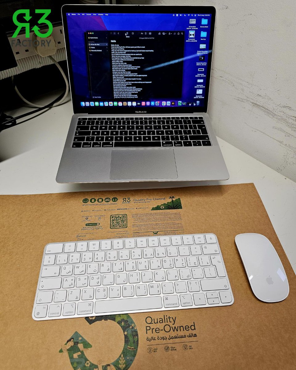 r3factory4all's tweet photo. Upgrade your workspace with the Apple Magic Keyboard 2 ⌨️ & Magic Mouse 2 🖱 for 299 AED.
🔧 6 Months Warranty📦 New Condition🍃Light and Portable🔋Long Battery Life⌨Strong Metal Build
#R3Factory #TechDeals #AppleMagicKeyboard #AppleMouse #EcoFriendly #Dubai #UAE https://t.co/g4kRkqTMLI