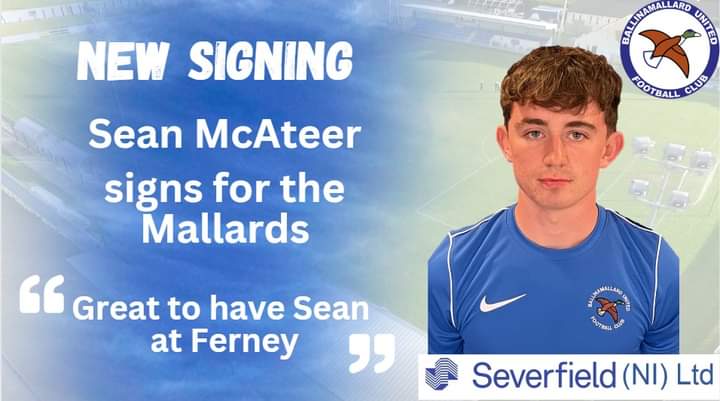 Wexler12's tweet image. Great signing for Ballinamallard. McAteer is a serious footballer. #bitored