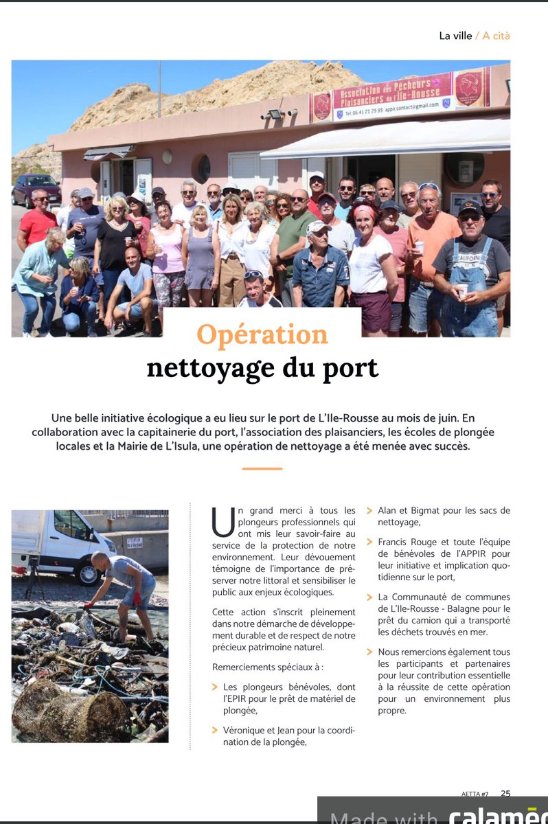<a href="/CitaDiLisula/">Cità di L'Isula - Ville de L'Île-Rousse</a> s’engage sur le <a href="/pc_maritime/">Interreg Maritime</a> avec <a href="/plastron2027/">Interreg Marittimo/Maritime Plastron</a> pour une Méditerranée meilleure et plus verte et plus bleue 👍

calameo.com/books/00675813…