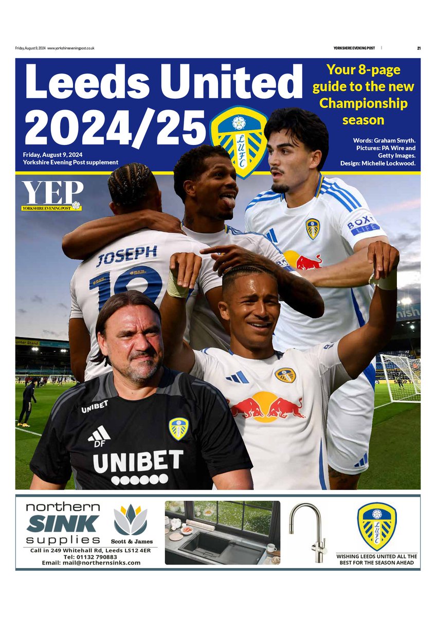 Don't miss our 8-page guide to Leeds United's 2024/25 Championship season in today's YEP #lufc ⬇️